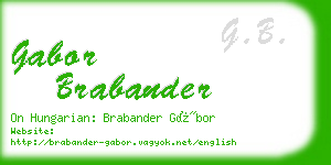 gabor brabander business card